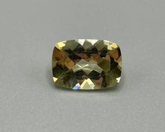 5.43 Carat Lemon Yellow Quartz; 14x10mm Modified Rectangular Cushion Faceted Cut