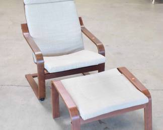 Mid-Century Modern Chair and Ottoman
