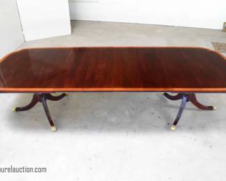 Stickley Banded Mahogany Dining Table