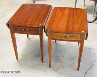 Hickory Chair Inlaid Mahogany Pembroke Tables