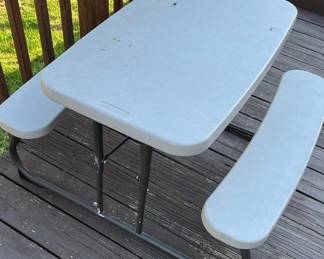 BUY IT NOW $35.00 Childs Picnic Table    Send a message to outofthenestllc@gmail.com to pre purchase. We will send you an invoice. Once paid we will schedule a pick up prior to November 1st with you. 