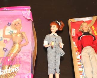 Barbie dolls, Little Mermaid, Lucy, Campbells.