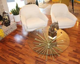 BUY IT NOW! $125.00 each. West Elm Chairs.                   BUY IT NOW! $175.00. Round Table. 34" dia. x 17 3/4" H.