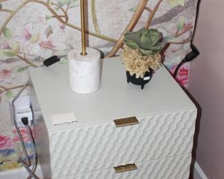 BUY IT NOW!    $400.00.                                                                  Pair of (Audrey) West Elm/Williams Sonoma end tables.  20" W x 17" D x 24" H.