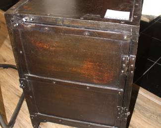 BUY IT NOW! $300.00.  Restoration Hardware Industrial side/end table.  18" W x 16" D x 26" H.