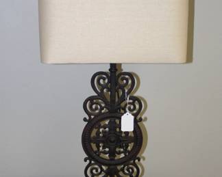 BUY IT NOW! $400.00. Pair of Restoration Hardware  Iron Gate Table Lamps.