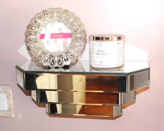 Howard Elliott Collection Mirrored Wall Shelf.