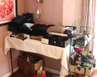 Large amount of ladies' clothing.  Smaller sizes.