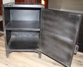 BUY IT NOW! $300.00.  Restoration Hardware Industrial side/end table.  18" W x 16" D x 26" H.