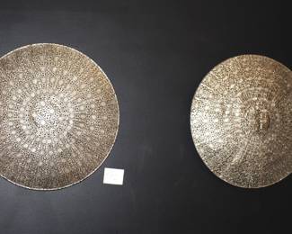 Gold Leaf Design Wall Art.  $60.00 Each.