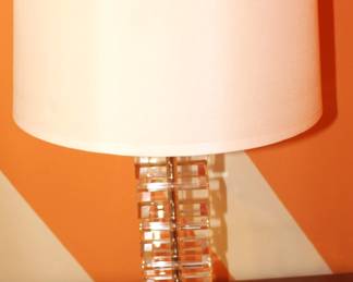 BUY IT NOW! $125.00. Restoration Hardware Stacked Crystal Block Table Lamp.