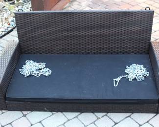 Porch swing and chains.