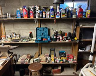 Workshop full of tools and supplies