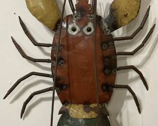 Large Metal Lobster Wall Art