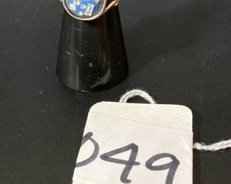 Sterling Ring With Mosaic Stone Setting
