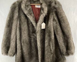 Vintage 70s 80s Faux Fur Coat