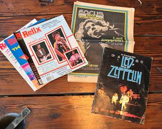 Relix Magazines, Led Zeppelin program and Focus Entertainment newspaper 