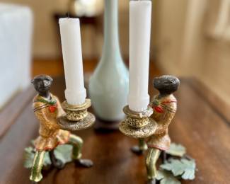 Vintage monkey candlesticks.