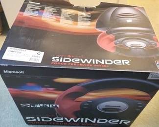 1247 - Microsoft Sidewinder Gaming Wheel/Pedals You are buying a used as-is electric/electronic item. We do not guarantee all components are present, and if it is not expressly stated, it is untested.
