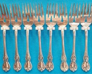 7609 - 12 Towle Old Master Sterling Salad Forks 14.6oz
