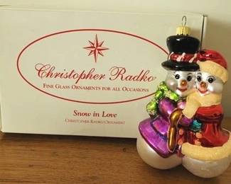 1251 - Christopher Radko Snow in Love Ornament
