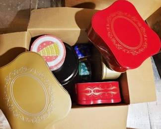 1202x - Box Lot of Tins
