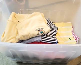 1243 - Tub with Golf Shirts
