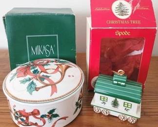 1263 - Spode Ornament & Mikasa Box
