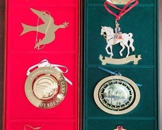 7506 - 2 Boxes White House Ornaments
