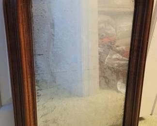 1276 - Vintage Walnut Ogee Mirror 27 x 18
