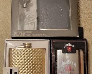 848 - Assorted Flasks - qty 3
