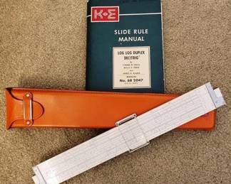 497 - K+E Slide Rule w/ manual and leather case
