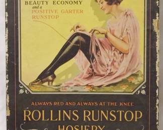 1053 - 1920s Rollins Runstop Hosiery Box Only 7 x 10.75
