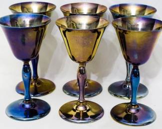 45 - 6 Leonard Silver Plate Wines 6"
