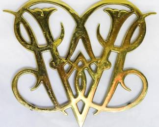 25 - Virginia Metalcrafters Brass Trivet 9x10.5
