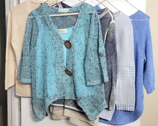 471 - Assorted Ladies Sweaters Talbots, size L - Chico's, size 2 - Talbot's, size S - Chico's, size 0 - Talbot's, size M
