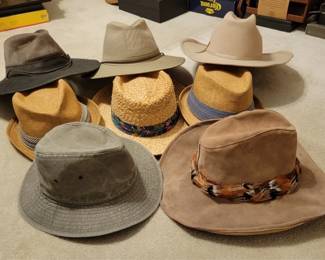 854 - Lot of Men's Assorted Hats Stetson Olive Green - size L

