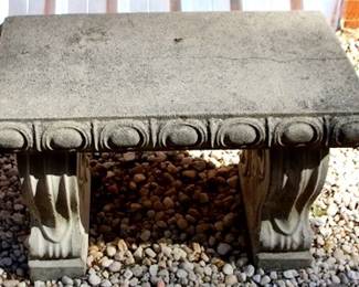 9h - Concrete Garden Bench 15 x 24 x 15

