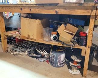 1637 - Work Table With Contents Underneath
