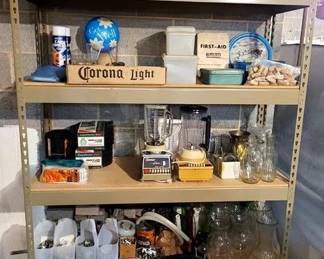 1614 - 5 Shelf Lots of Items, shelf not included
