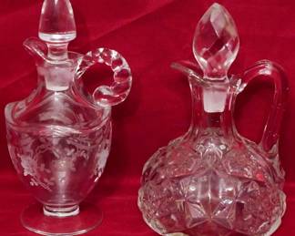 120 - Fostoria Willowmere & Another Cruets 6.5"
