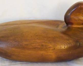 1171 - Carved Wooden Duck by Gene Donke 7x17

