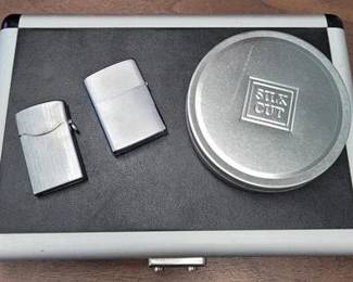 7557 - Humidor Box, Lighters & Accessories
