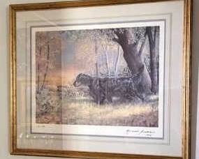 251 - Hunting Dog Framed Print 23 x 26 #160/350
