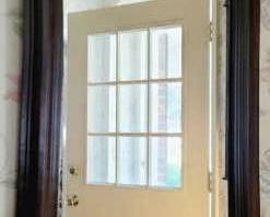 201 - Vintage Wood Frame Wall Mirror 26 x 17
