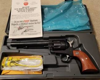 863g - Ruger .357 Magnum Cal New Model Blackhawk single action revolver s/n 37-78919 NO SHIPPING AVAILABLE FOR ANY GUNS All guns will be sold according to Virginia law. ONLY VA RESIDENTS can bid on PISTOLS. Any firearm purchased at auction must be picked up at C&D Family Pawn Shop, exceptions. A background check will be required with a valid ID. C&D Family Shop will charge a fee per in-state long gun or pistol of $25 for transfer and for Out-of-State long gun a $30 fee. If you live in NC, you need to provide 2 forms of ID and there will be a $25 transfer fee for long guns. Pistols available only to VA residents. Firearms will be available for pick up at a later date at the C&D Family Pawn Shop located at 646A Piney Forest Rd, Danville, VA 24540, 434.791.2366
