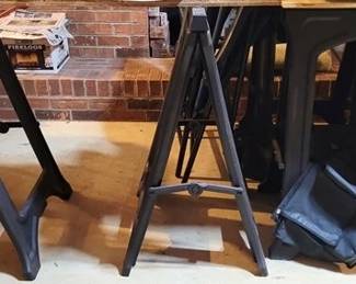1569 - 4 Folding Plastic Sawhorses
