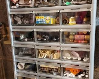 1640 - Wall Bin w/ Contents
