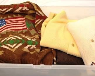 399x - Tote of Knitted Sweaters Polo by Ralph Lauren Size M/L
