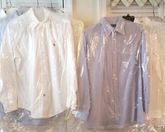 412 - Lot of Assorted Men's Dress Shirts Editions by Van Heusen, Renzo Palandri, size 15 1/2-34/35, Executive Collection, Jos.A.Bank, size 15 12 x 35, Hathaway, Michael Kors, slim fit size 15 12-34/35 (M), Thomas Pink, size 15 1/2-34, Calvin Klein, Slim Fit
